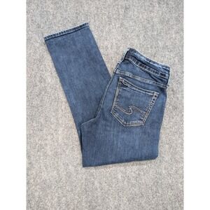Silver Jeans Suki Capri Dark Wash Denim Womens Size 30 Preppy Spring Stretch